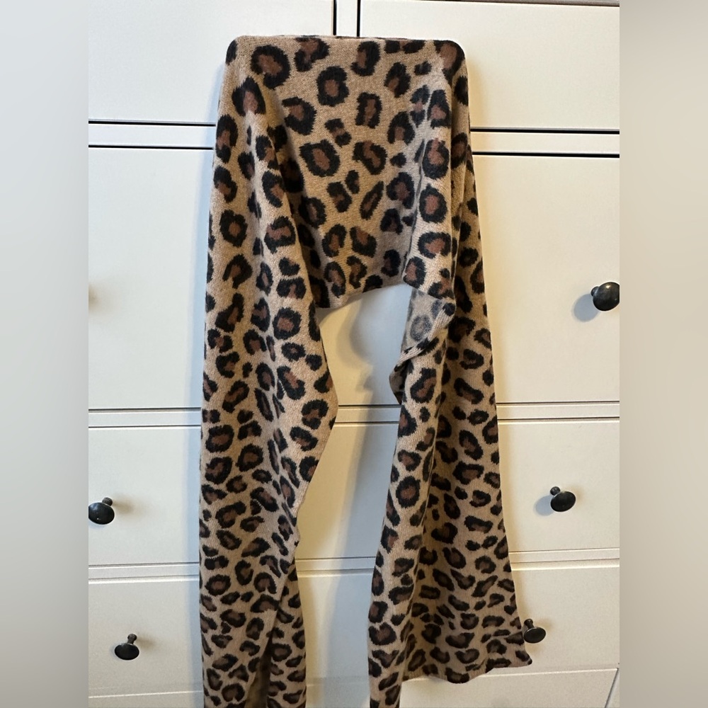Christian Siriano Cashmere Leopard Scarf